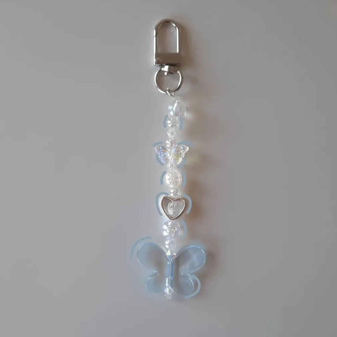 Blue butterfly keychain!
