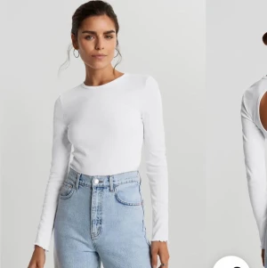 Vit tröja - Säljer denna vita tröjan från ginatricot i storlek xs