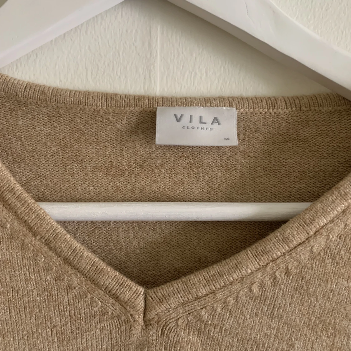 V-ringad Stickad tröja  - 91