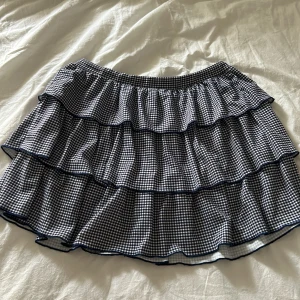 Sommar kjol - Blå rutig kjol 