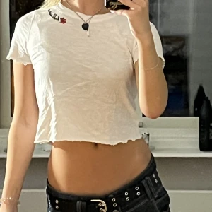 Baby tee hollister  - Baby tee från hollister, välanvänd och därför lite luddig utöver det inga defekter. Storlek: XS Pris: 25kr