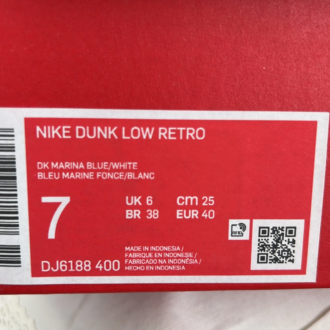 Nike Dunk Low Retro Marine Blue  - 91