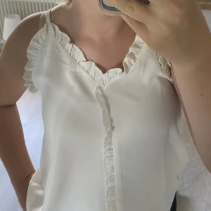 Vitt linne🐩 - (Kontakta mig innan köp) Säljer ett Linne från Shein. ( Har ett i svart om det är intressant kan man köpa ett pak för 15kr med båda) Kommer inte till användning.🩷