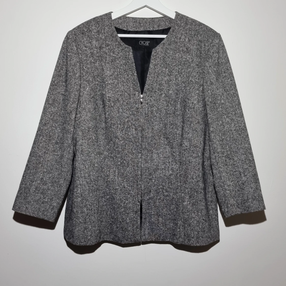 Gråmelerad blazer/jacka