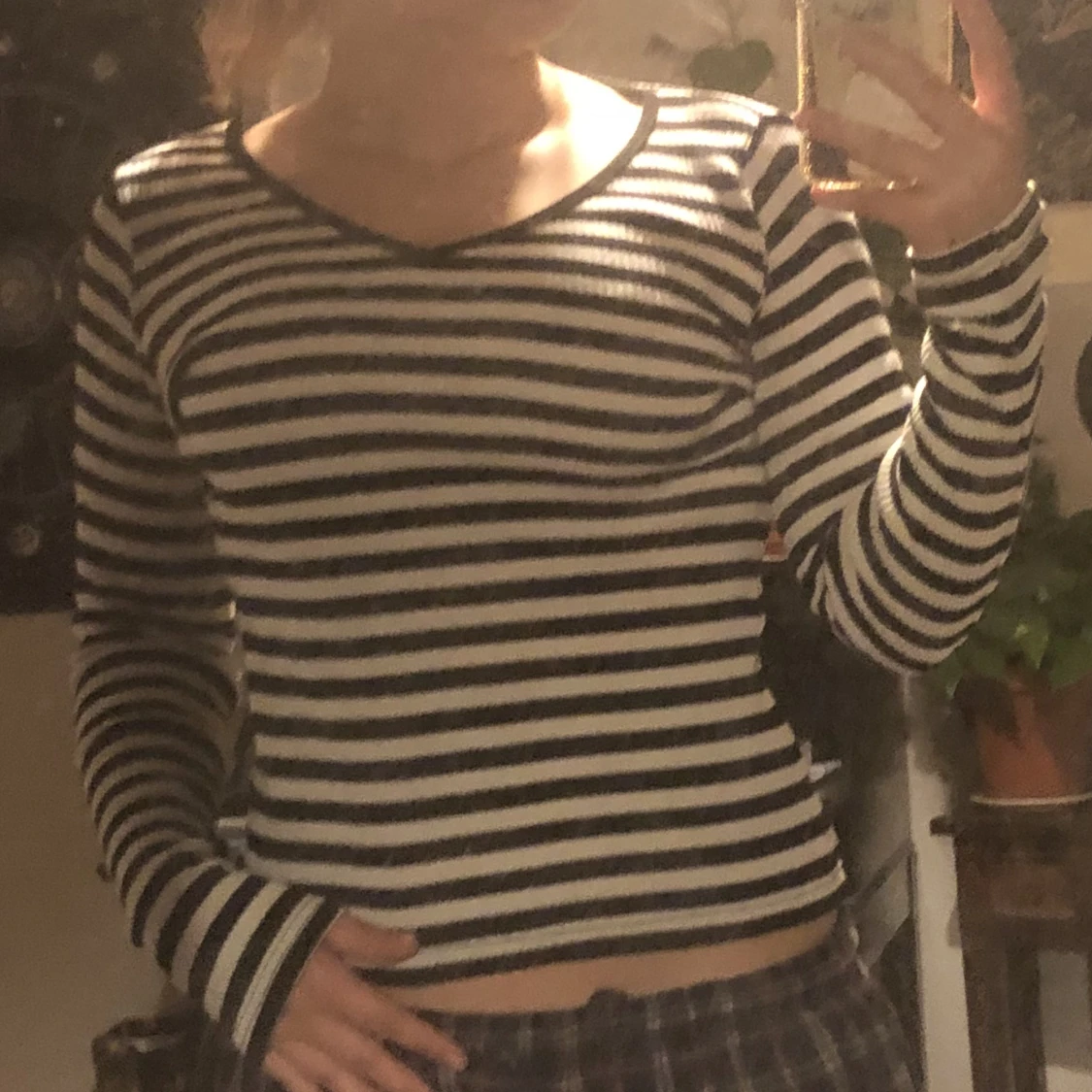 Randig långärmad tröja  - 90