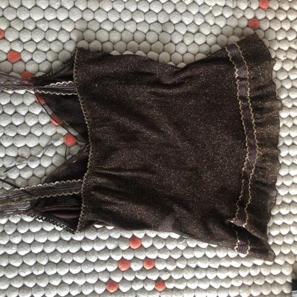 Brun glittertopp  - 90