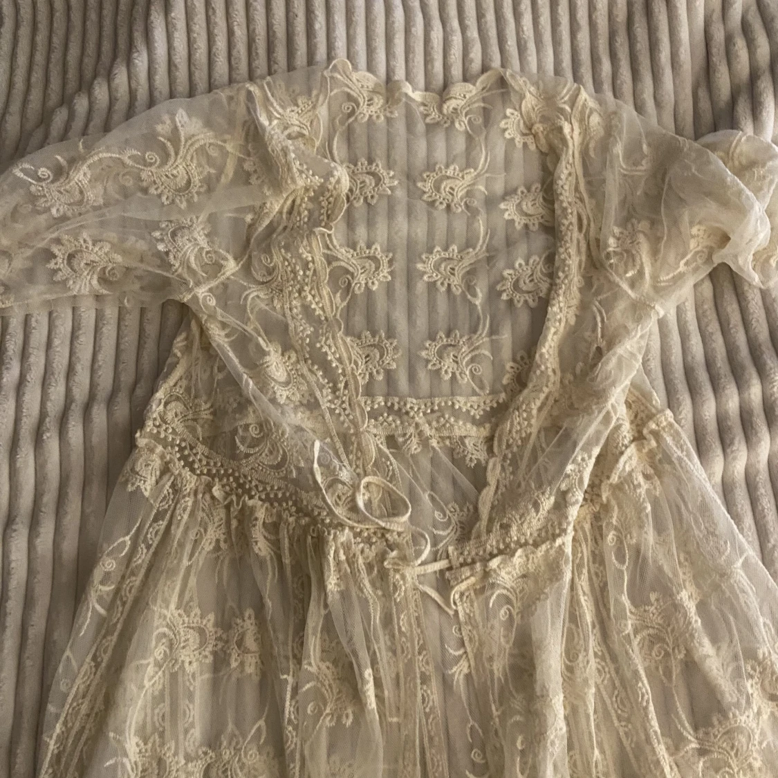 Lång Spets Cardigan Vintage