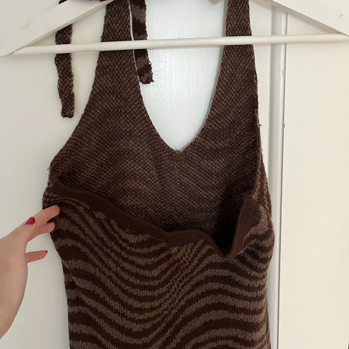 H&M stickad klänning