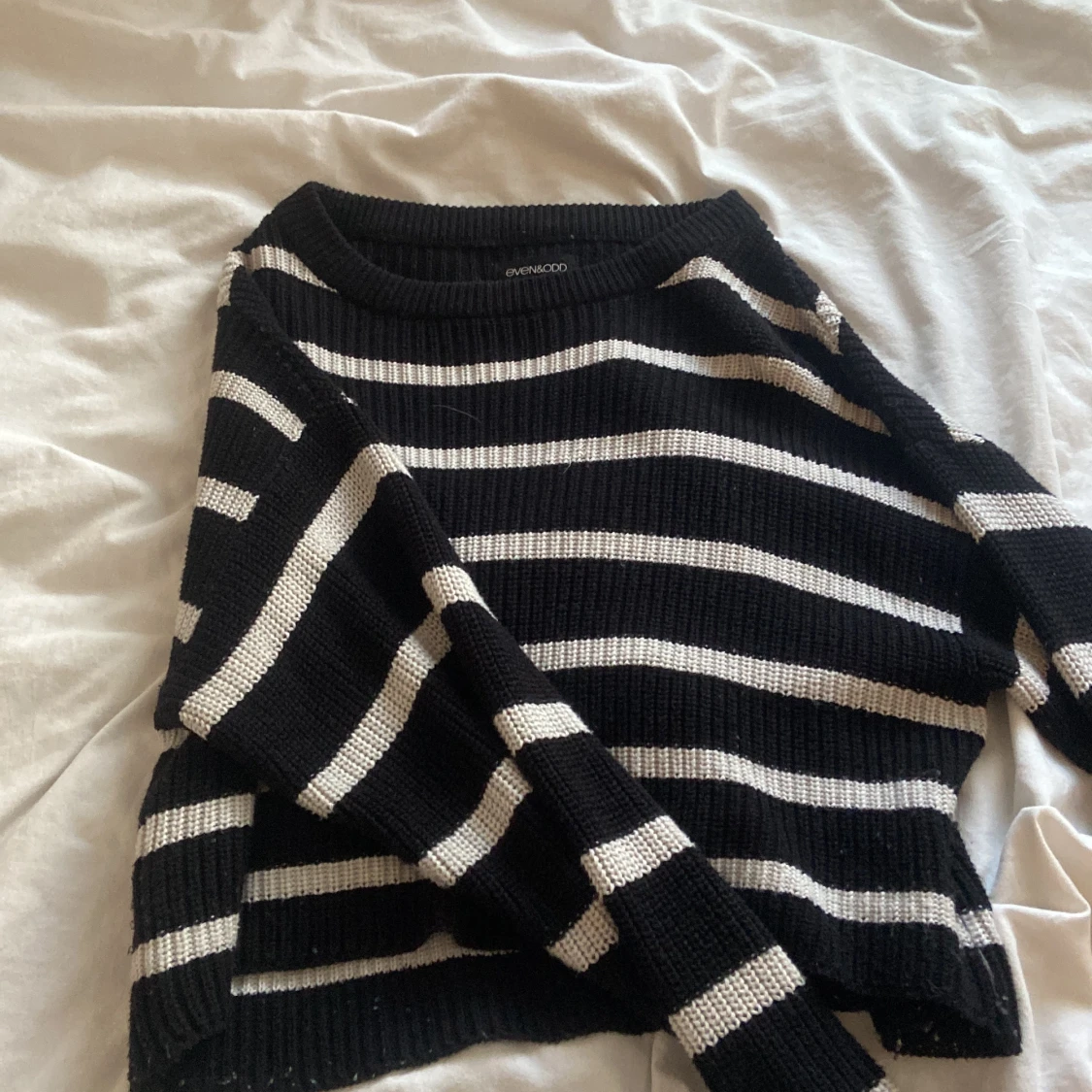 Stickad randig tröja - 90