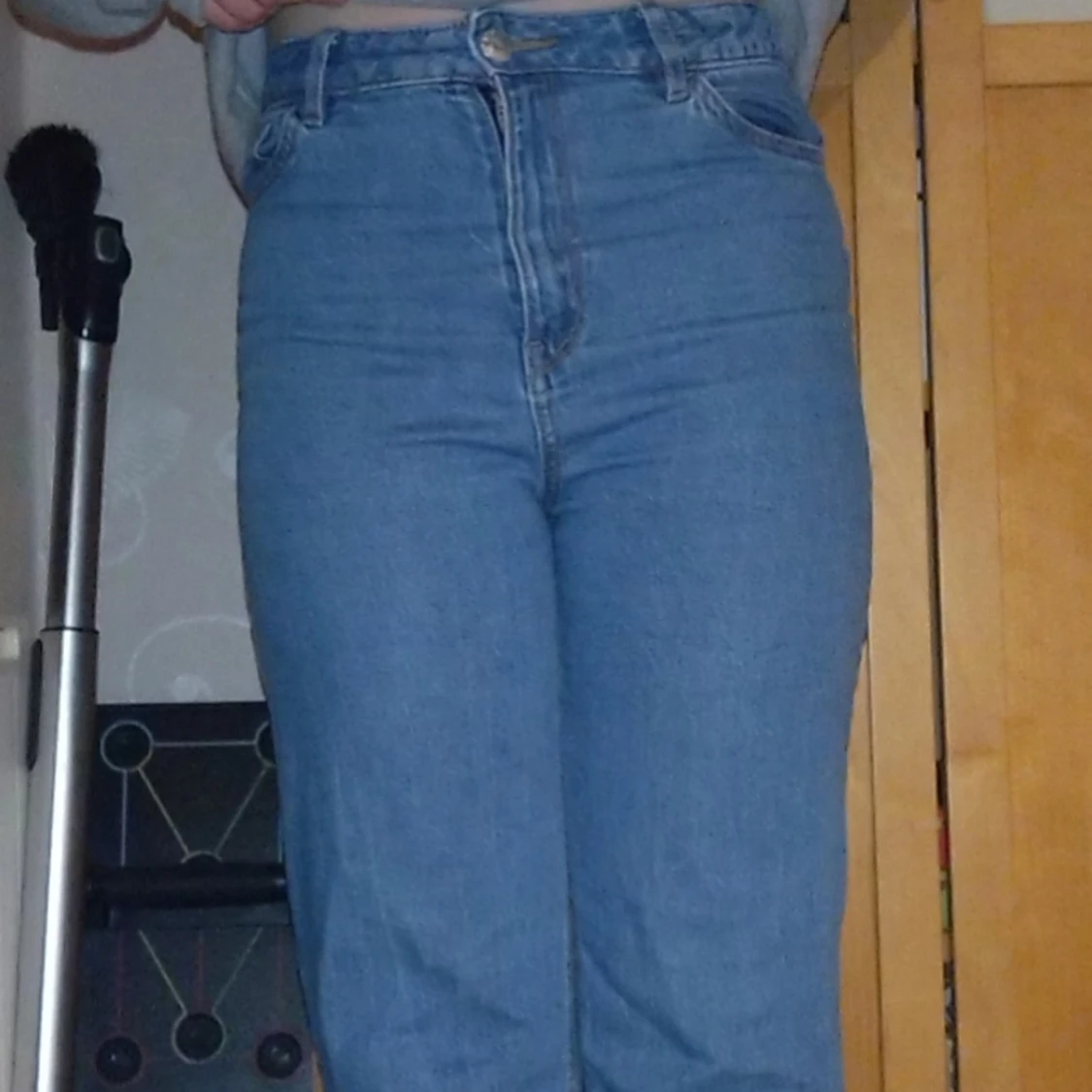 Blåa "puffiga" jeans - 90