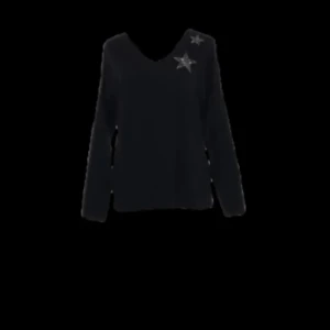 Tröja - Super fin stickad tröja med silvriga stjärnor 