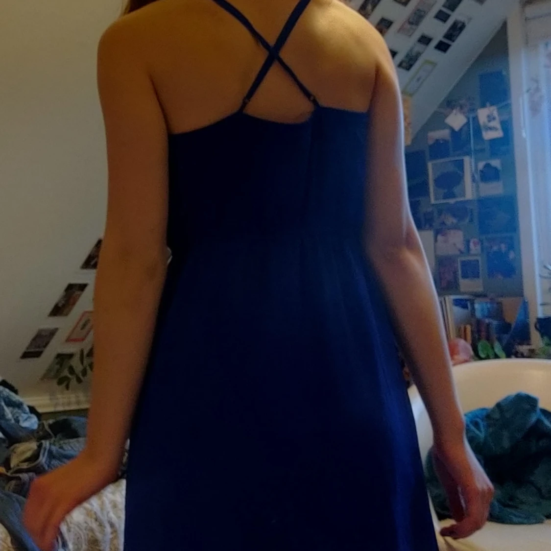 Blå långklänning - 91