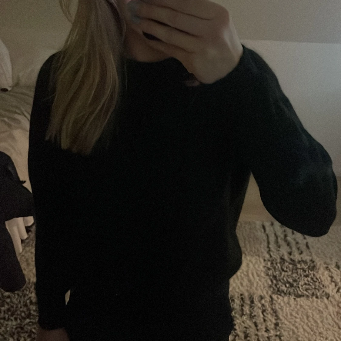 Hel svart stickad zara tröja  - 90