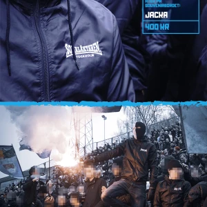 Djurgårds Jacka - Perfekt för dig som gillar att stå i klacken på Sofialäktaren. Denna finns bara att köpa på vissa matcher, kan vara väldigt svårt att få tag i en sån. Jag är 185 cm och har storlek XL ( jackan är väldigt liten i storlek)