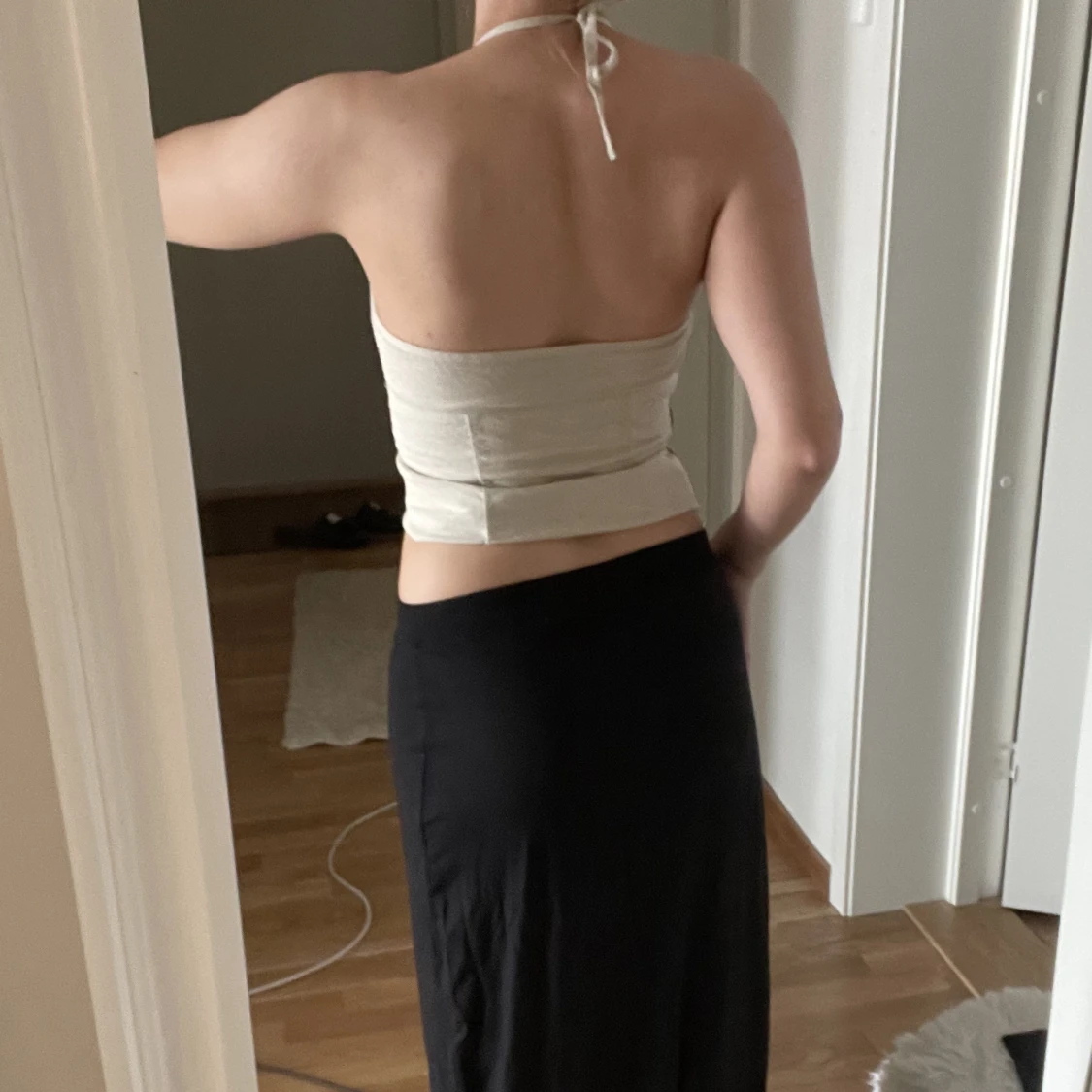 Beige topp i linne - 90