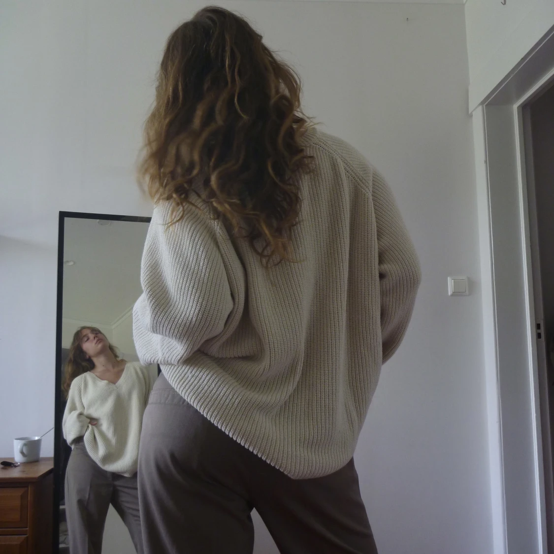 Oversized stickad tröja