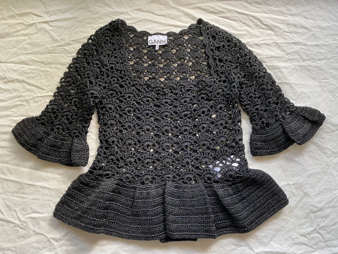 Virkad GANNI-topp - 90