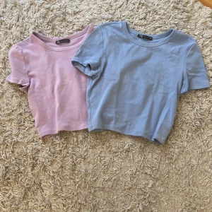 T-shirt från zara  - Två t-shirts i fina pastellfärger från zara. Båda är i storlek s och är i fint skick.❤️ Det går även bra att bara köpa en av dem❤️