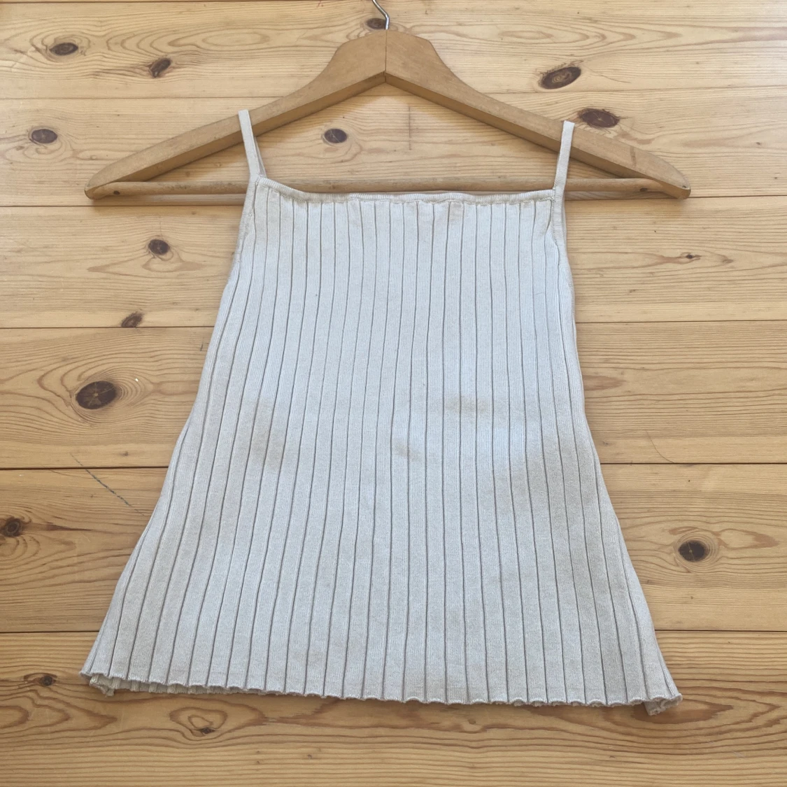 Beigt ribbat linne  - 91