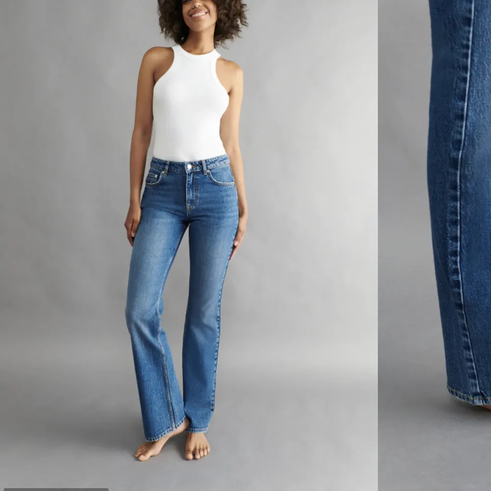 Säljer dessa för 300 eller byta med någon till storlek 36❣️använda men i nyskick, skriv för fler bilder eller frågor❣️. Jeans & Byxor.
