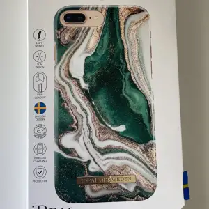 Jätte fint ideal of sweden telefon skal, i färg golden jade marble, det passar iPhone 8/7/6/6s plus