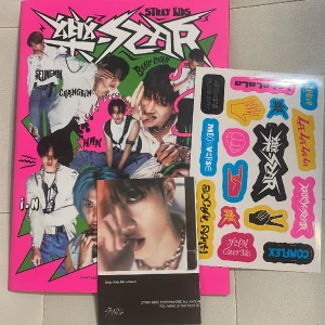straykids - säljer detta skz album för 50kr + 47kr frakt. Allt på bilden följer med! 