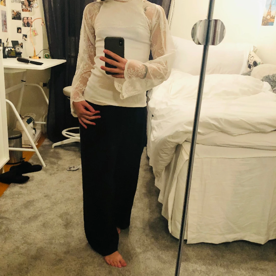 Vacker blommönstrad crop top  - 91