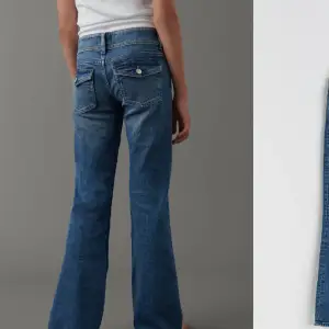Säljer dessa jeans från Gina tricot storlek 170 motsvarar 34/36 då de passar mig som brukar ha runt den storleken  