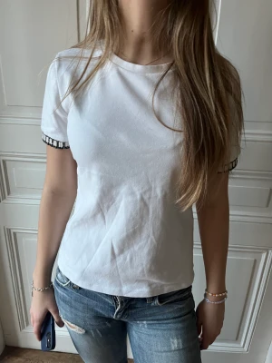 Fin t-shirt från zara - Super fin t-shirt från Zara med fina detaljer! Knappt använd i storlek L