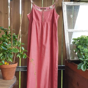 Red Maxi Dress - Red/White Gingham Print Maxi Dress by Maison Scotch  Size: s  Skirt is full length in back and hits right below the knee in front  Features - adjustable shoulder straps, hidden zipper closure