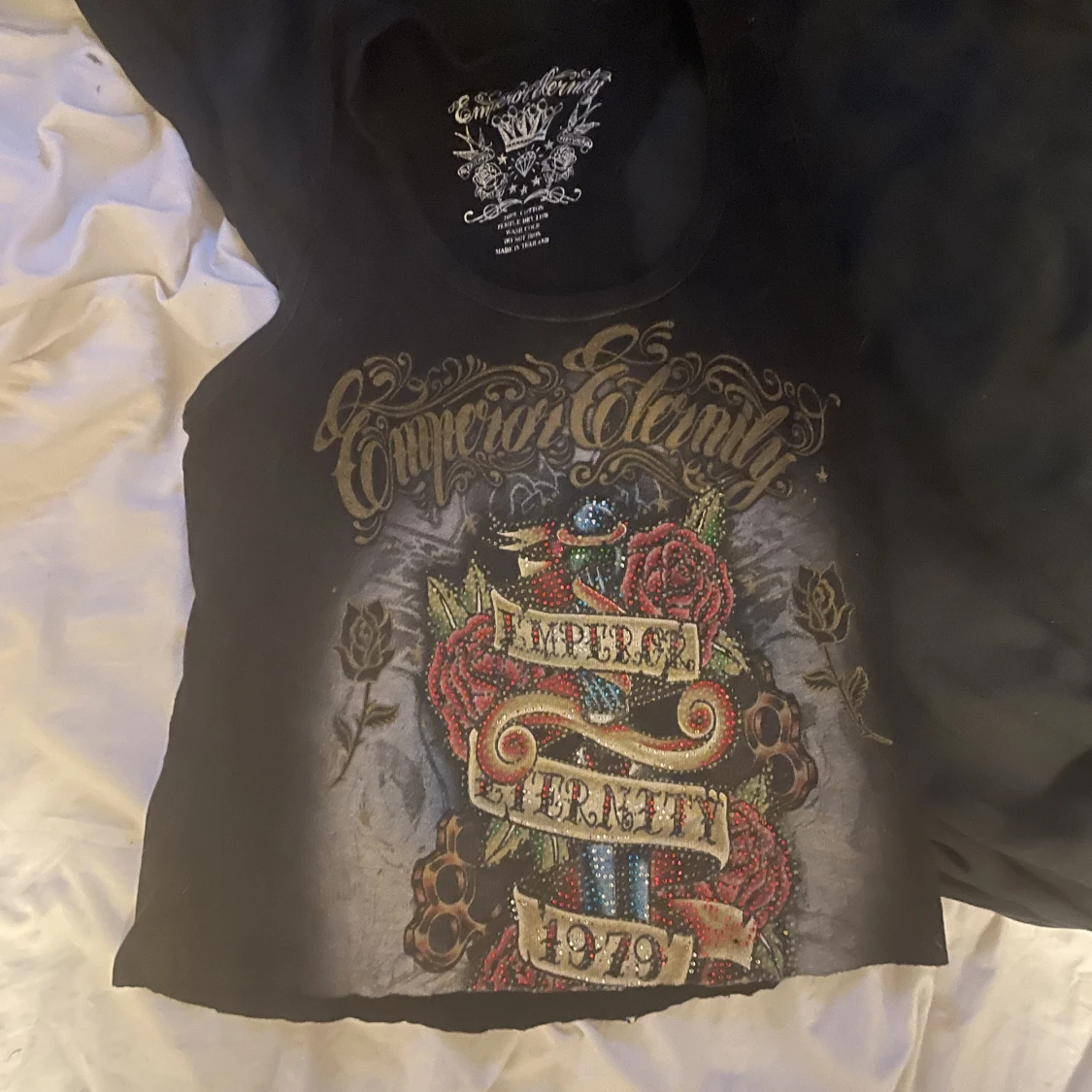 Y2K Ed hardy liknande topp