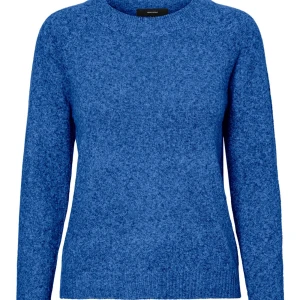 Blå stickad tröja från vero Moda  - Jätte fin har nästan aldrig använt skriv för fler bilder💙