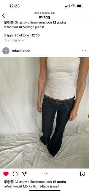 Fina lågmidjade jeans  - Fina lågmidjade jeans, långa!