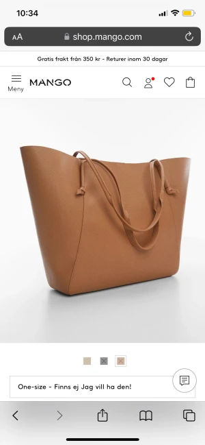 Väska tote, Mango  - Säljer denna väska ifrån Mango. NY! Nypris 379kr. 