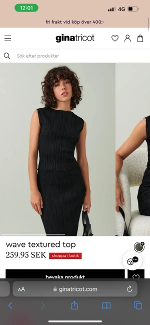 Svart sett - Strl S på toppen och m på kjolen 