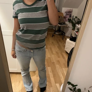 Randig T-shirt  - Grön/grå randig T-shirt från Emilio, jätte bra skick inga defekter!💗