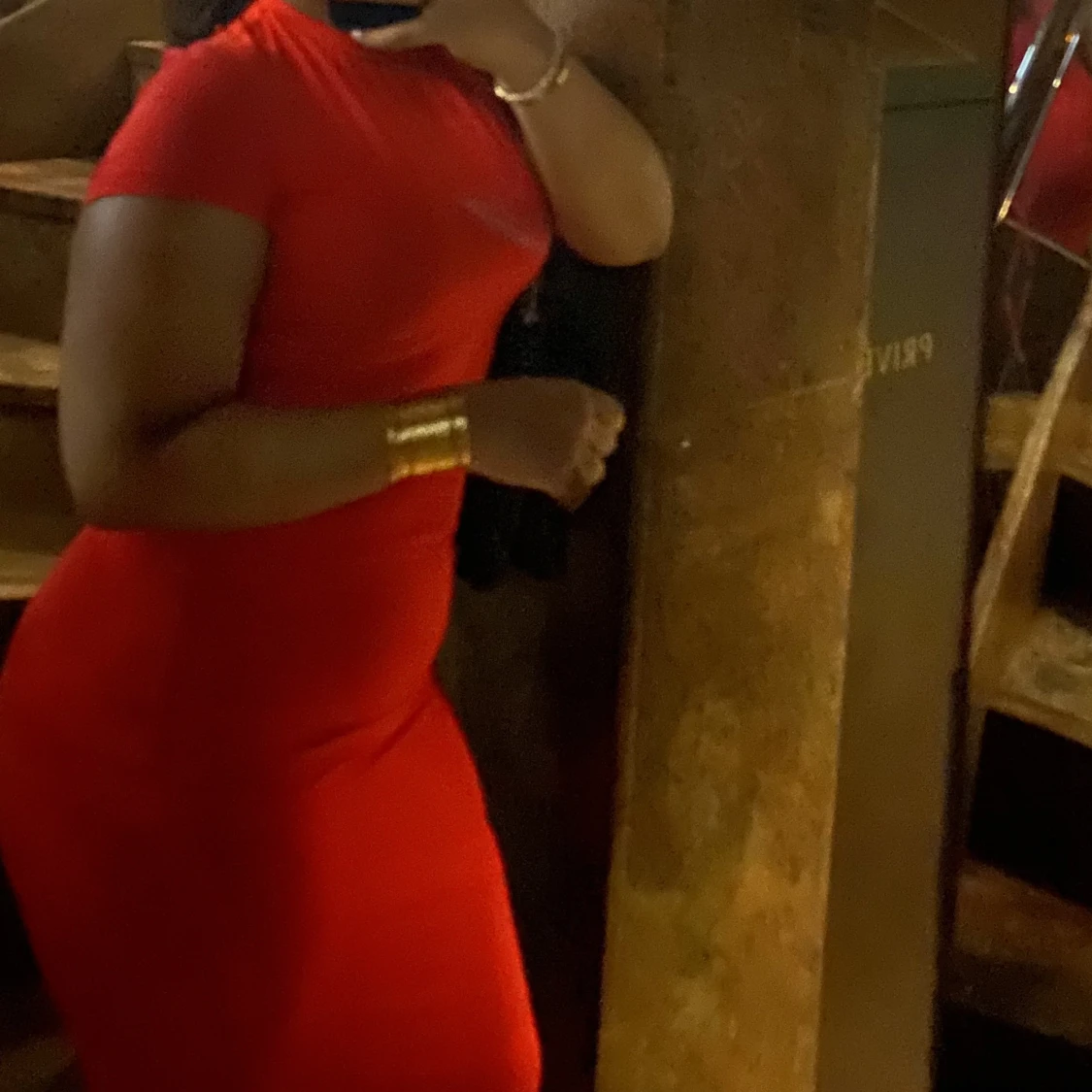 Röd klänning  - 90
