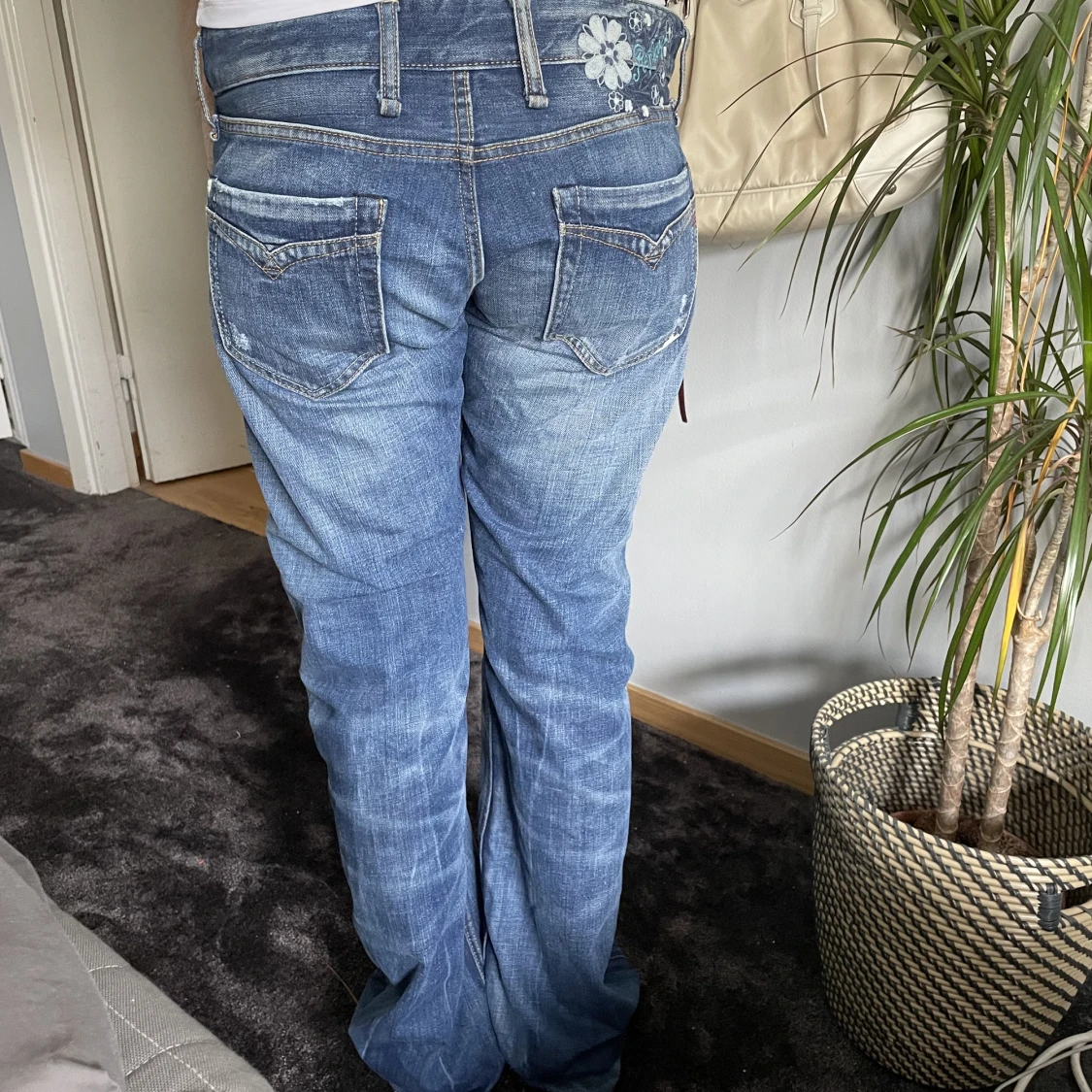 Lågmidjade bootcut jeans - 90
