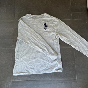 Polo Ralph Lauren grå långärmad tröja - Fint skick, då den knappt blivit använd. Helt hel och ren. Den är grå och långärmad som passar bra till vår väder och även sommar.