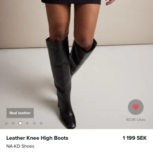 Läder boots - Säljer dessa super snygga äkta läder boots ifrån NAKD ALDRIG ANVÄNDA!!