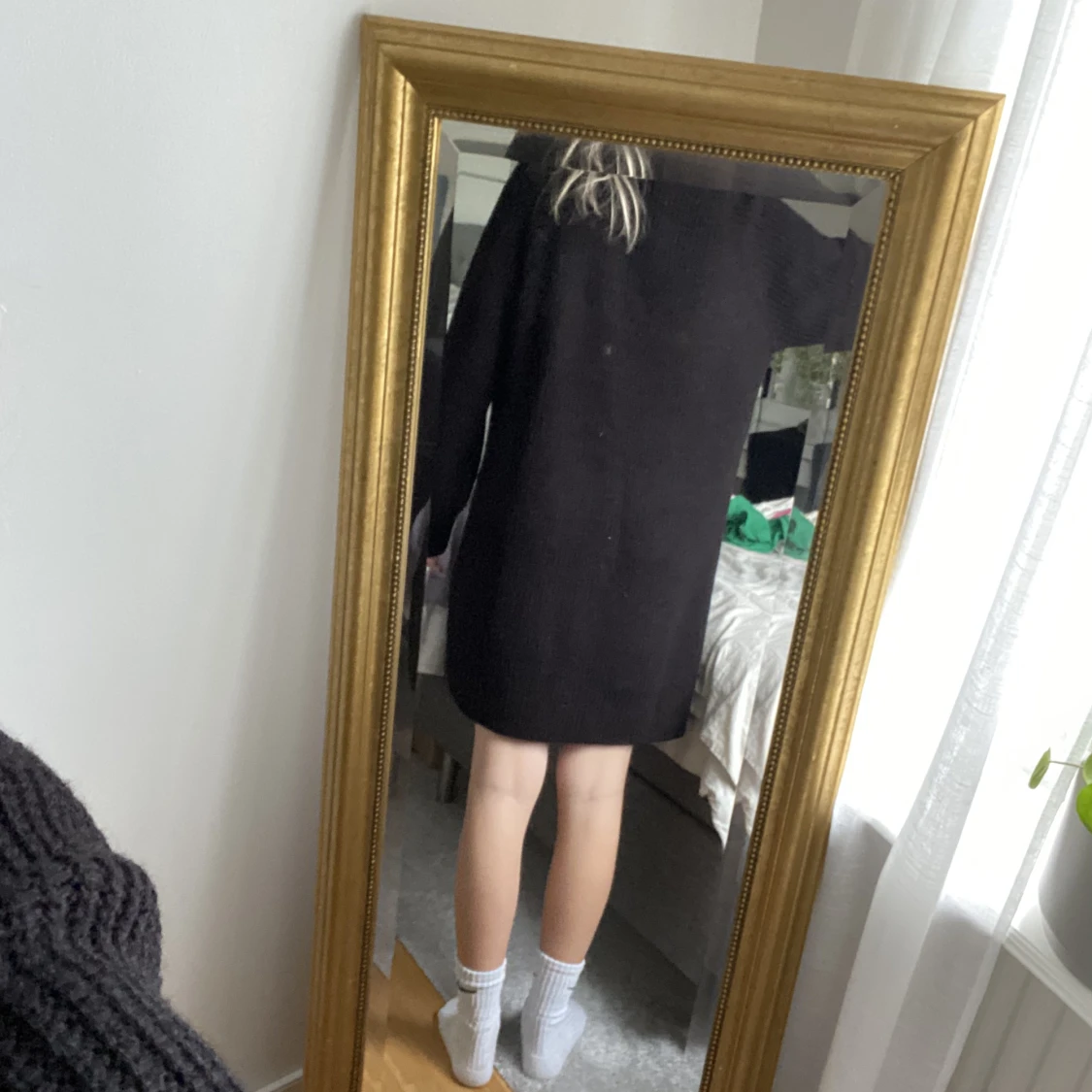 Svart stickad klänning  - 90