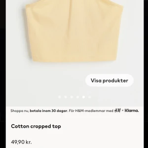 croppad top - säljer en jättesöt croppad top som är ljusgul och slutsåld på hemsidan