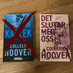 Virala böcker - Två pocket böcker skriven av colleen hoover som kostar 50kr styck och köpta 99kr styck på akademibokhandlen. OBS! Skriv innan vilken av böckerna ni vill ha så fixar jag! Båda böckerna är i mycket bea skick och har inga böjda sidor🫶🏻👍🏻