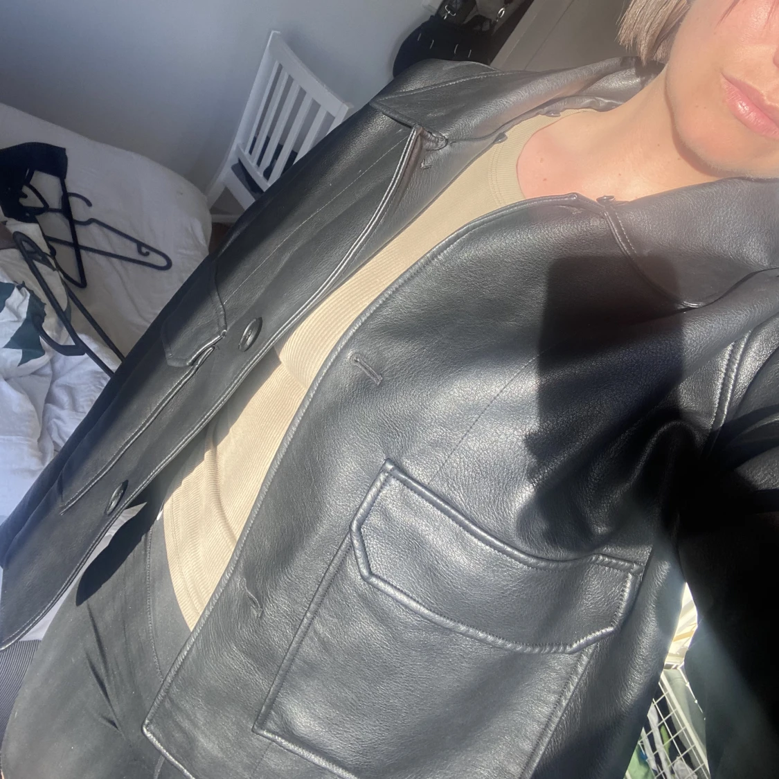 Läder jacka  - 90