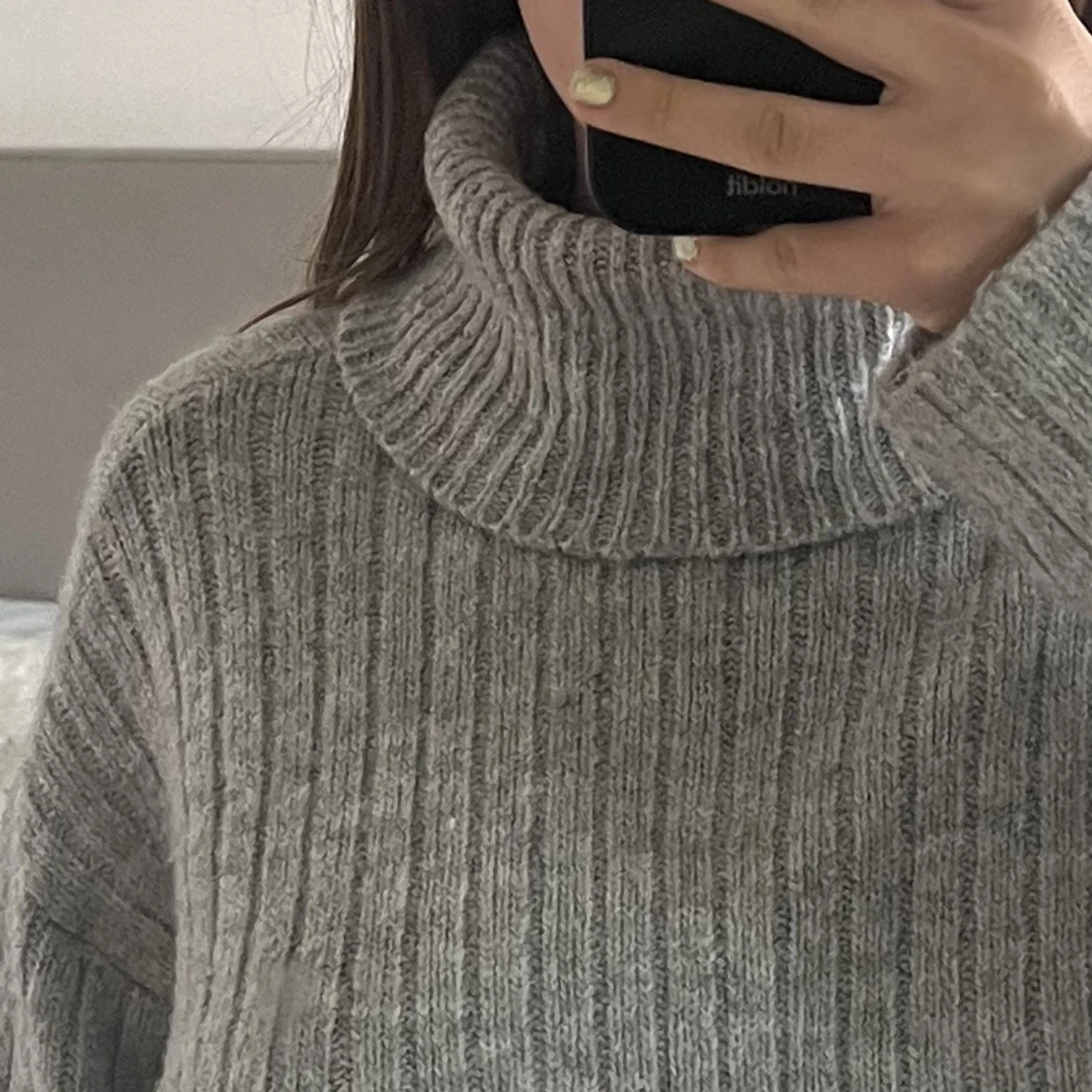 Ribbad stickad tröja - 90