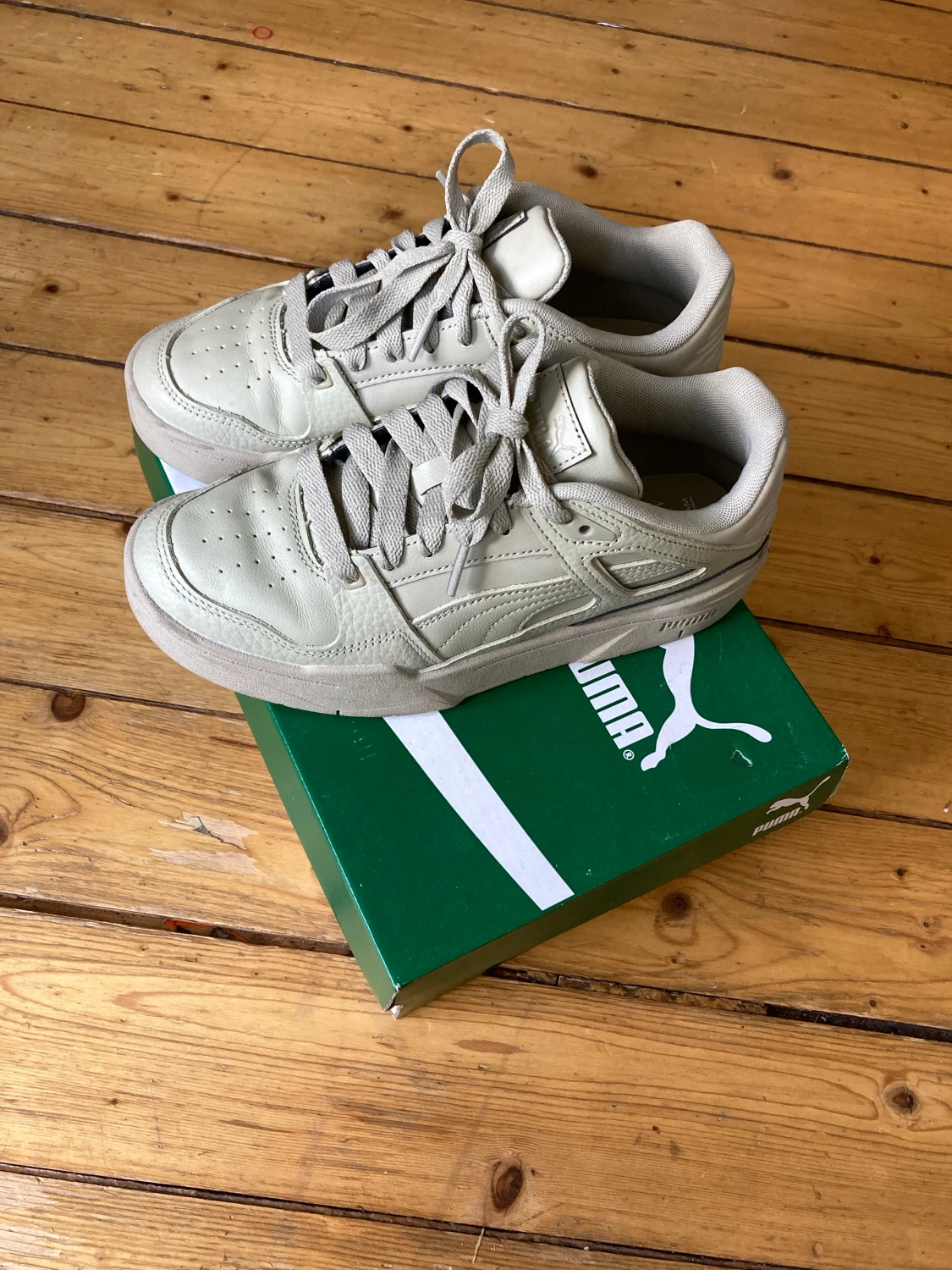 pebble gray puma sneakers 