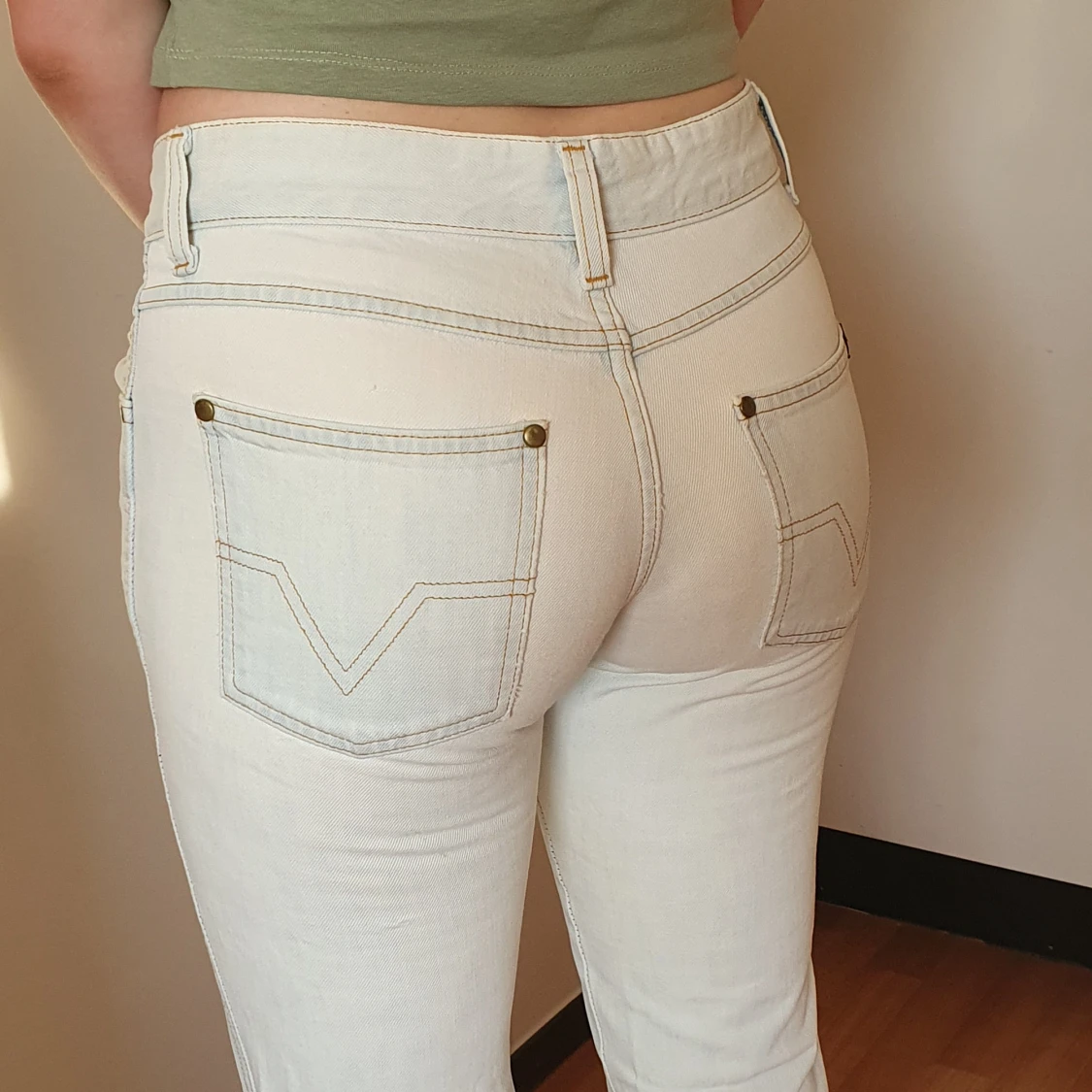 Snygga ljusblå Crocker-jeans - 90