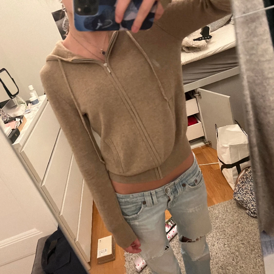 Soft goat zip hoodie - 90