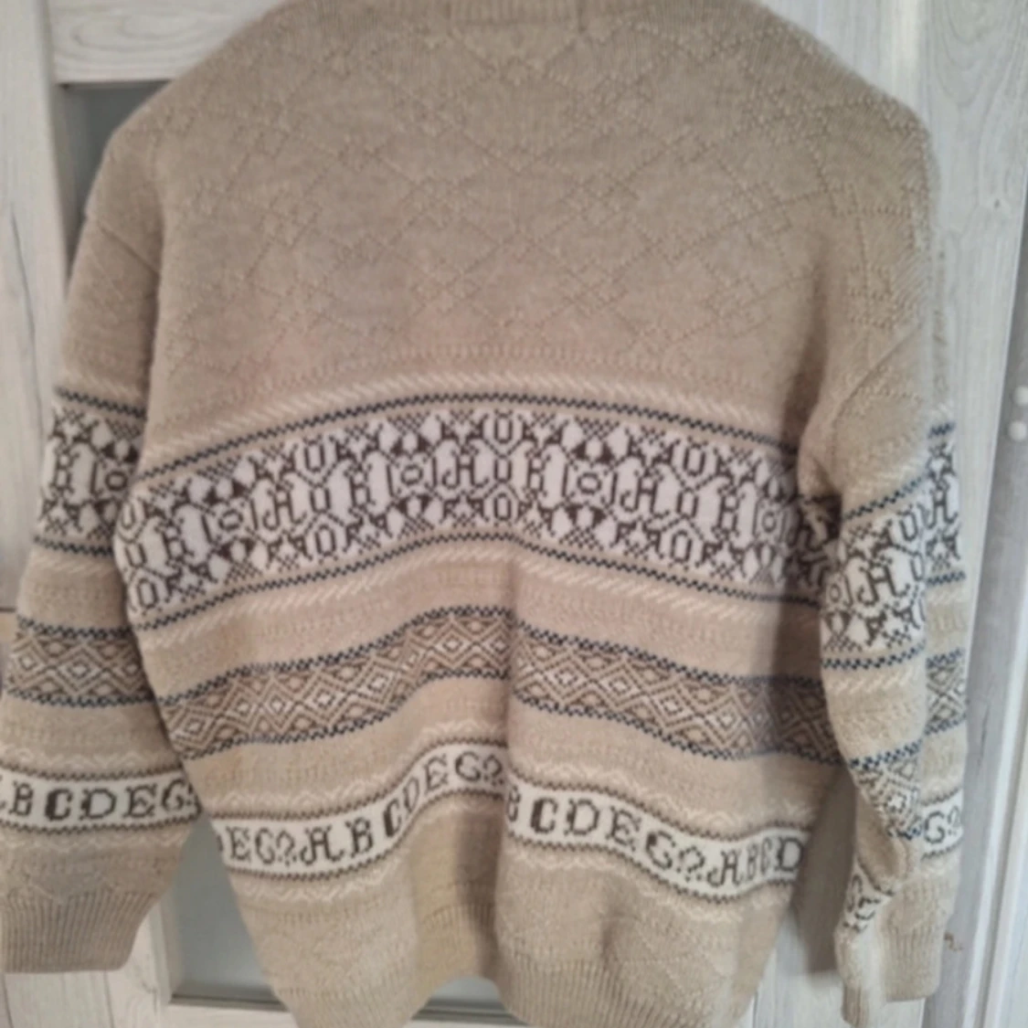 Vintage stickad tröja i ullmix  - 91