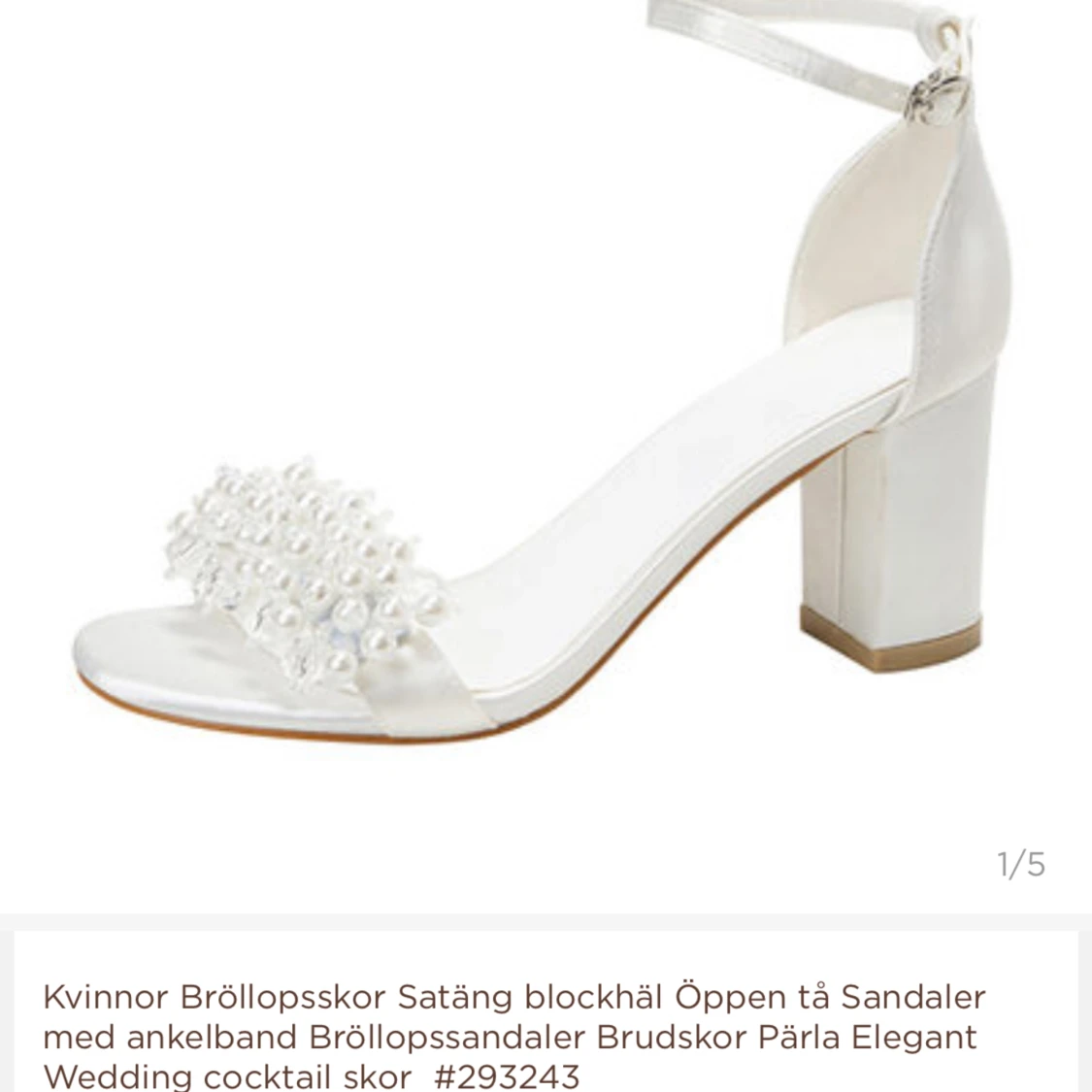 Bröllpssko balsko oanvänd NY st 37